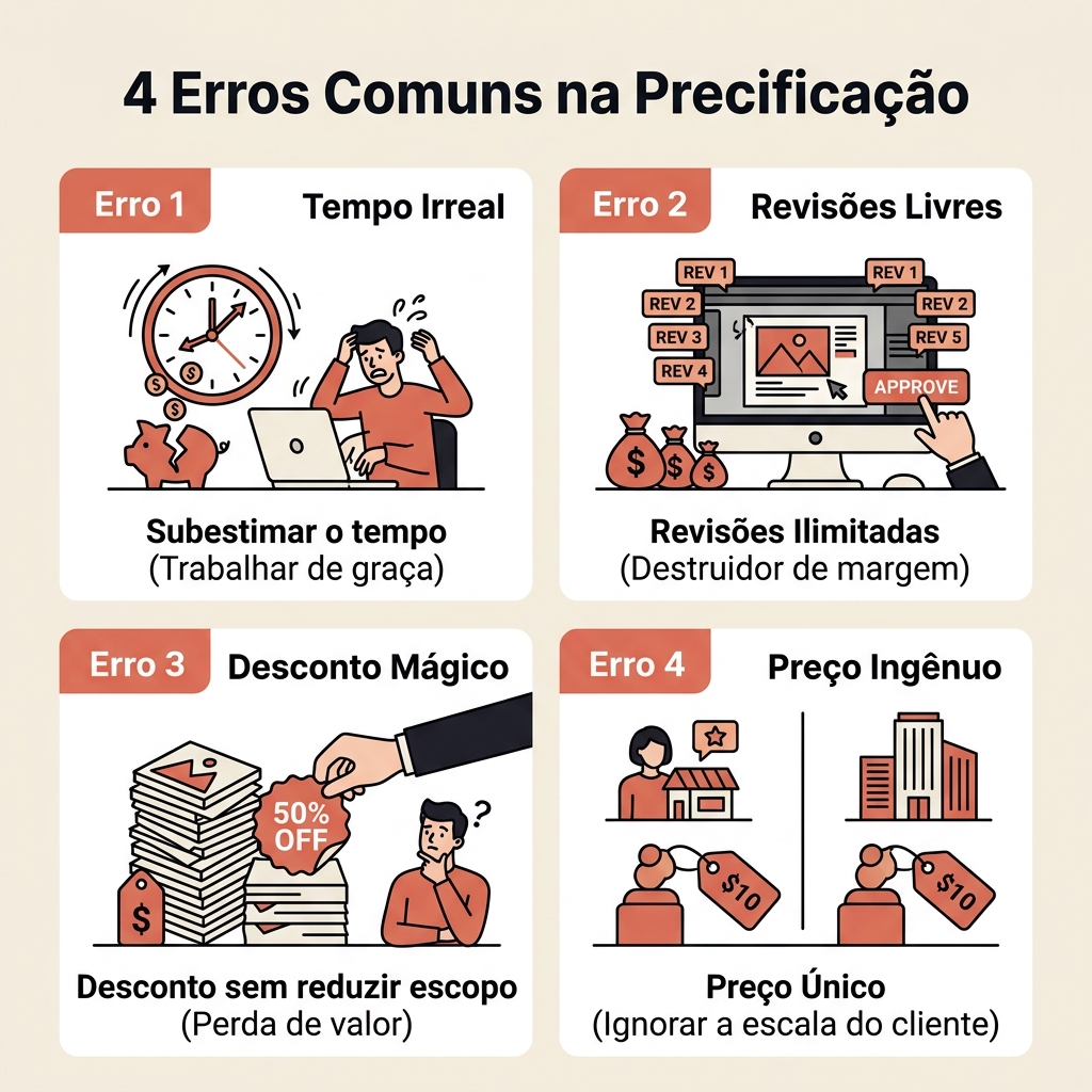 Os 4 erros mais comuns que destroem as margens na hora de cobrar por visualização 3D